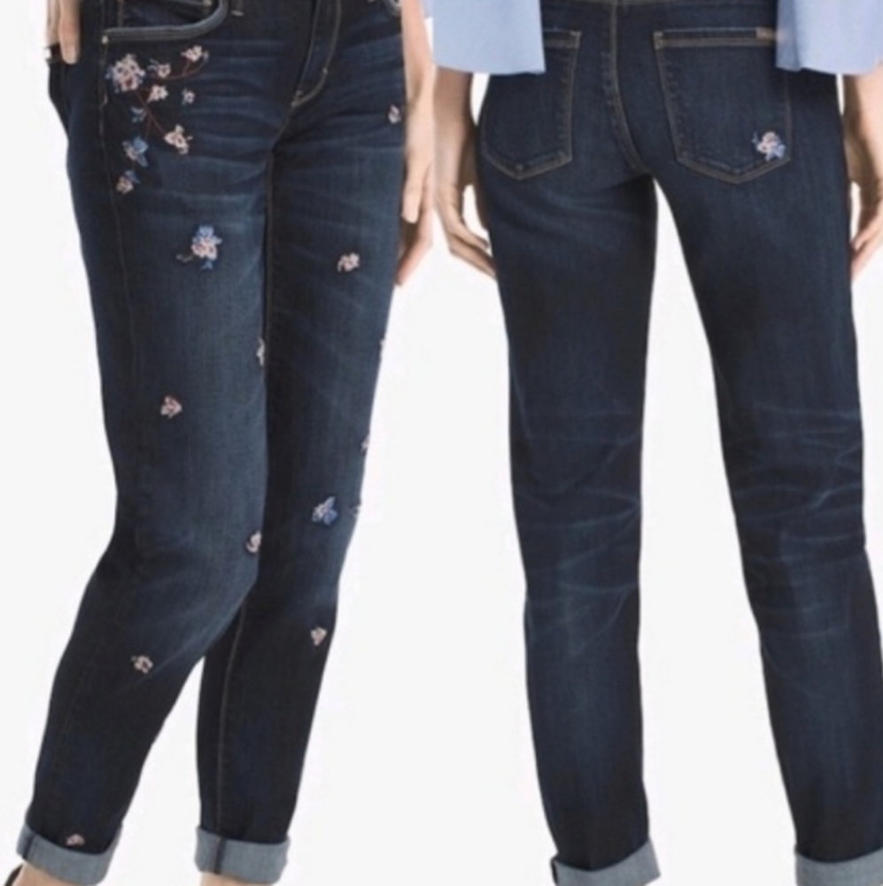 WHITE HOUSE BLACK MARKET GIRLFRIEND JEANS 10